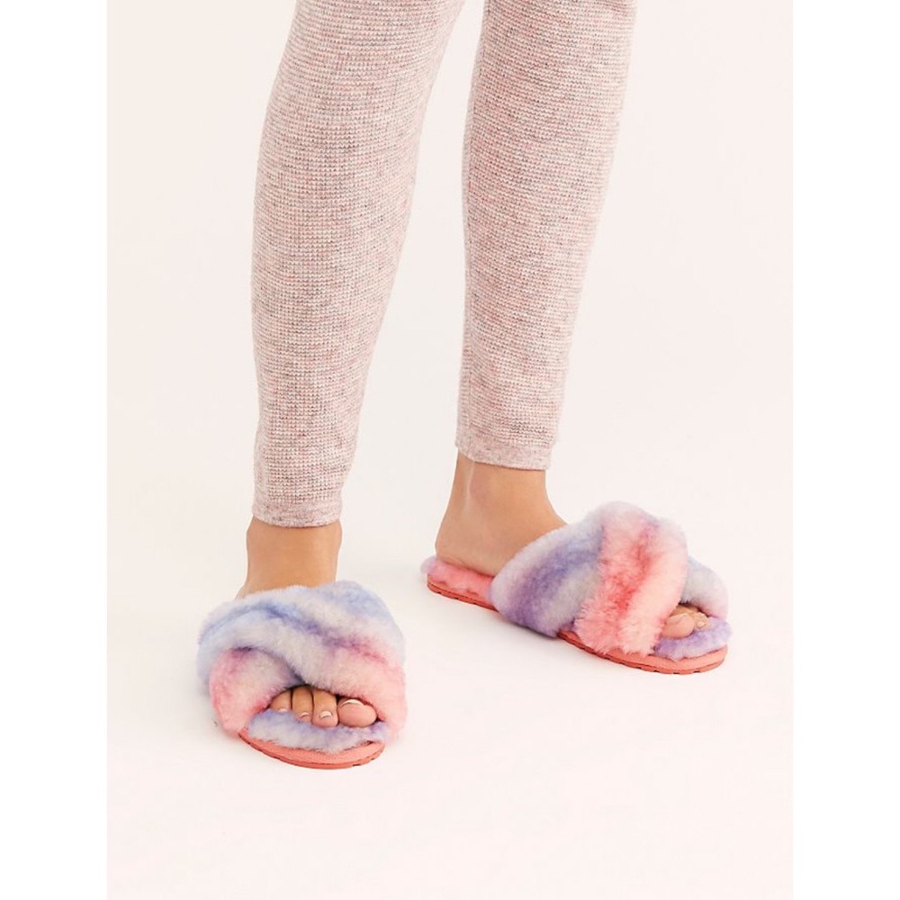 EMU MAYBERRY SLIPPER TRI1 CORAL  Size 6